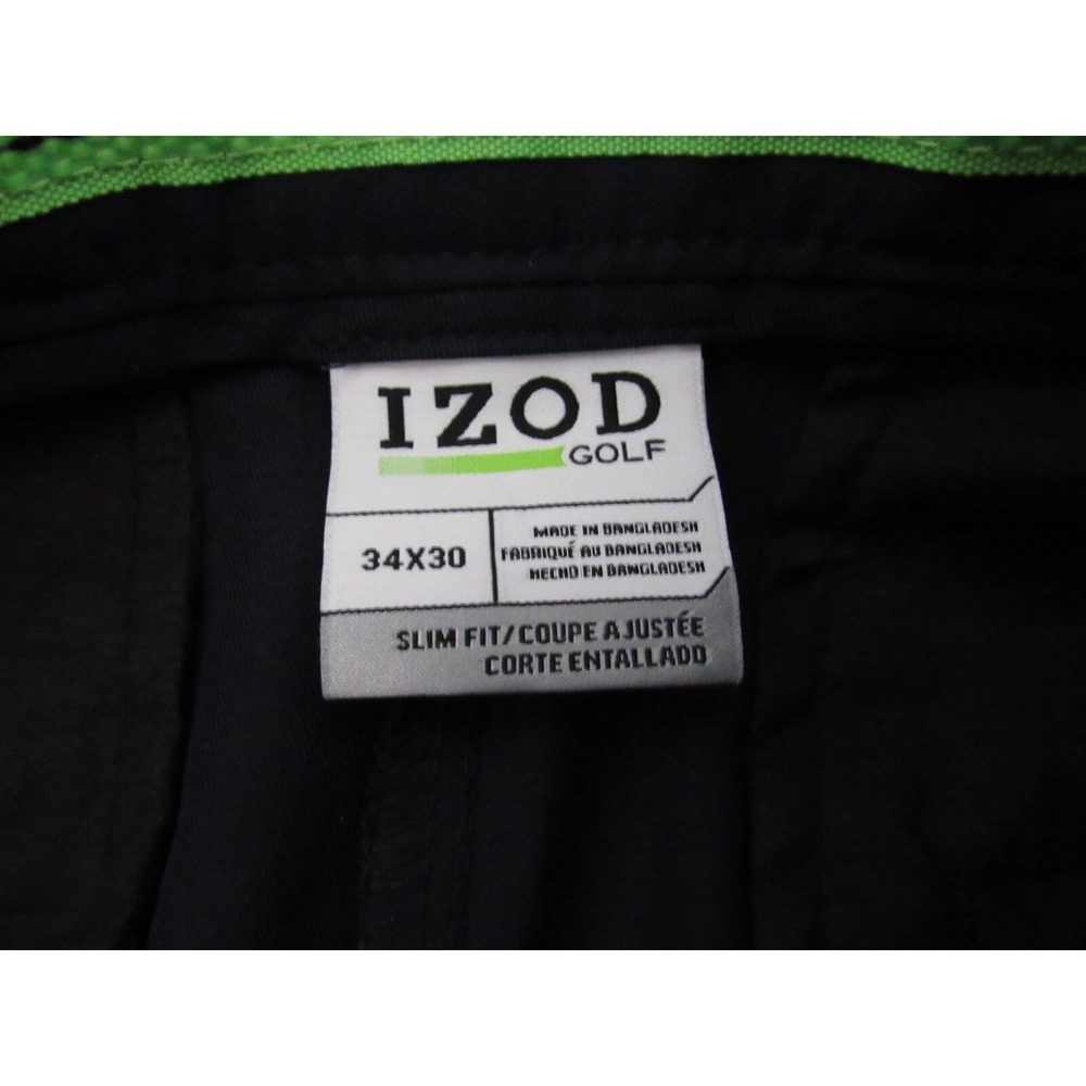 Izod Golf Pants Blue Stretch Grip Waistband Polyester Size 34/30 - Picture 4 of 5